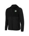 Antigua Men's Black Boston Celtics Sway Full-zip Hoodie Jacket In Black