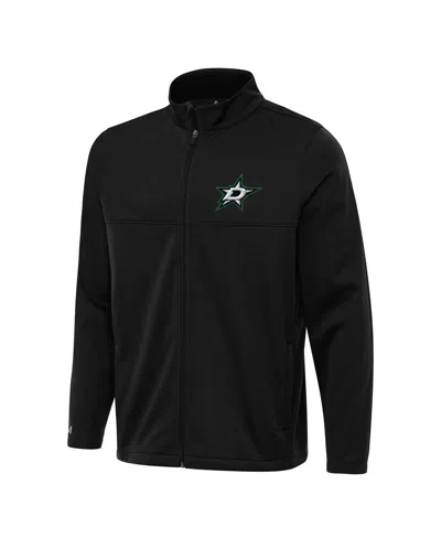 Antigua Men's Black Dallas Stars Links 2 Full-zip Golf Jacket
