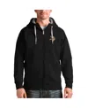 Antigua Men's Black Minnesota Vikings Victory Full-zip Hoodie In Black
