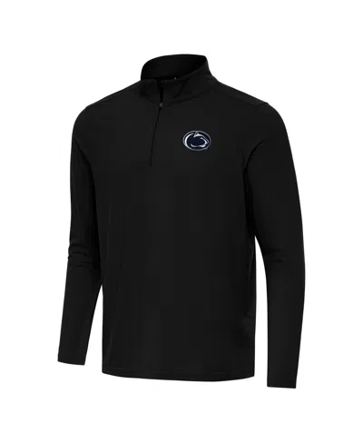 Antigua Men's Black Penn State Nittany Lions Intent Quarter-zip Sweatshirt