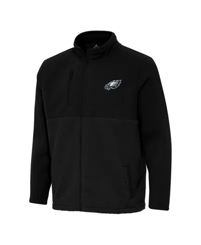 Antigua Men's Black Philadelphia Eagles Daily Fused Full-zip Jacket