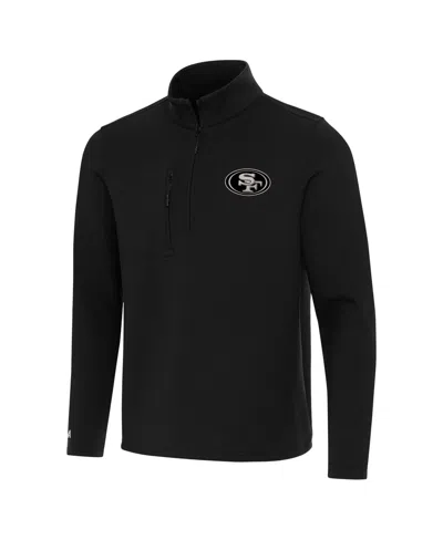 Antigua Men's Black San Francisco 49ers Insider Quarter-zip Jacket