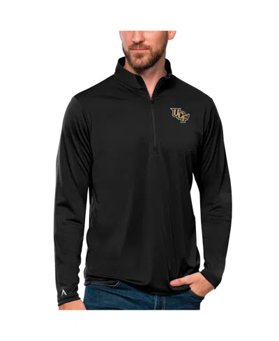 Antigua Men's Black Ucf Knights Tribute Quarter-zip Top