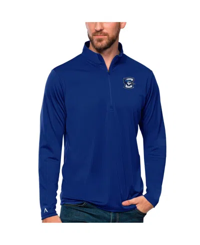 Antigua Men's Blue Creighton Bluejays Tribute Quarter-zip Top