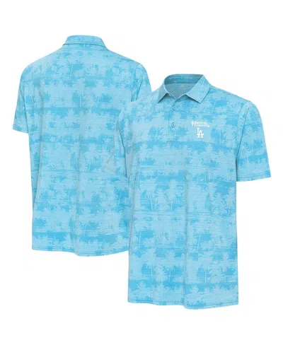 Antigua Men's Blue Los Angeles Dodgers Cactus Spring Training Shadow Polo Shirt