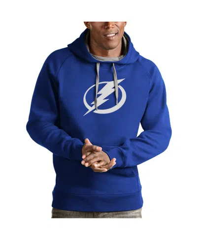 Antigua Men's Blue Tampa Bay Lightning Logo Victory Pullover Hoodie