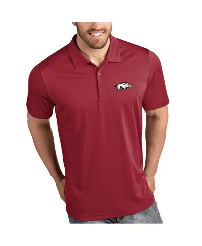 Antigua Men's Cardinal Arkansas Razorbacks  Tribute Polo Shirt In Red