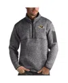 Antigua Men's Charcoal Baltimore Ravens Fortune Quarter-zip Pullover Jacket In Charcoal