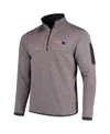 Antigua Men's Charcoal New England Patriots Fortune Quarter-zip Pullover Jacket In Charcoal