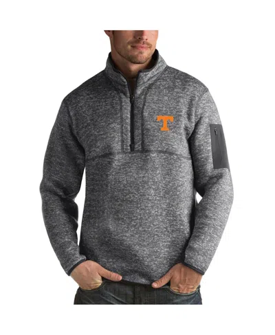 Antigua Men's Charcoal Tennessee Volunteers Fortune Half-zip Sweatshirt