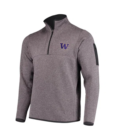 Antigua Men's Charcoal Washington Huskies Fortune Half-zip Sweatshirt