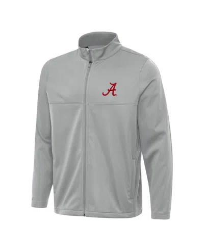 Antigua Men's Gray Alabama Crimson Tide Links 2 Full-zip Golf Jacket