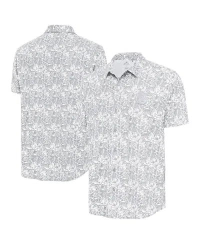 Antigua Gray Arizona Diamondbacks Resort Button-up Shirt