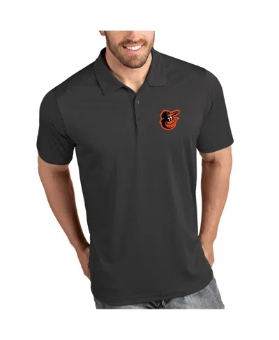 Antigua Men's Black Baltimore Orioles Tribute Polo