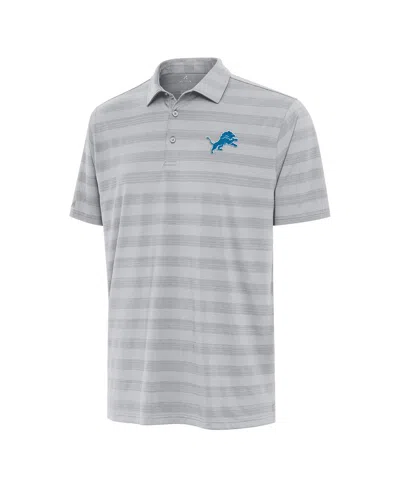 Antigua Men's Gray Detroit Lions Tunnel Polo Shirt