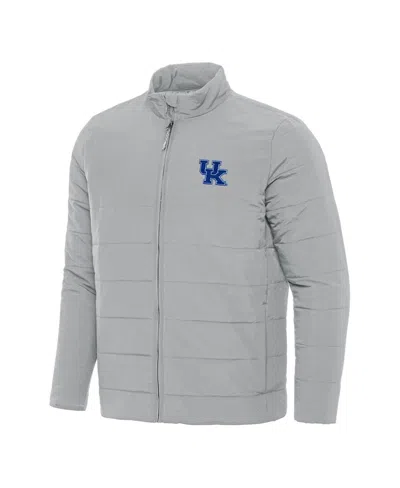 Antigua Men's Gray Kentucky Wildcats Swelter Full-zip Puffer Jacket