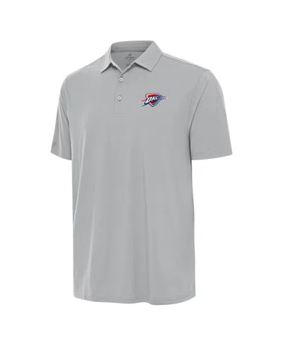 Antigua Men's Gray Oklahoma City Thunder Era Polo Shirt