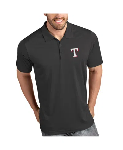 Antigua Men's Black Pittsburgh Pirates Tribute Polo In Gray