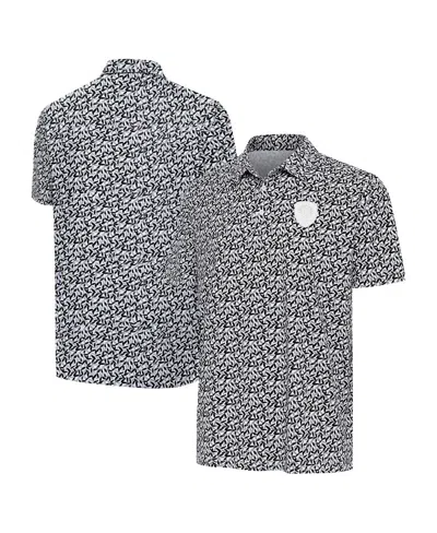 Antigua Men's Gray/black Orlando City Sc Seasons Polo Shirt