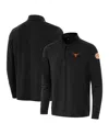 Antigua Men's Heather Black Texas Longhorns Sec Bright Quarter-zip Pullover Top In Heather Black