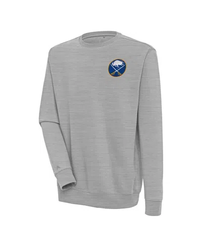 Antigua Men's Heather Gray Buffalo Sabres Victory Pullover Sweatshirt