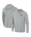 Antigua Men's Heather Gray Texas Longhorns Sec Tidy Quarter-zip Pullover Hoodie In Heather Gray