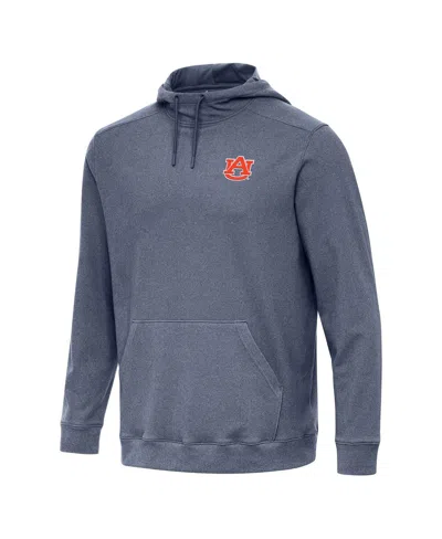 Antigua Men's Heather Navy Auburn Tigers Cloud Pullover Hoodie