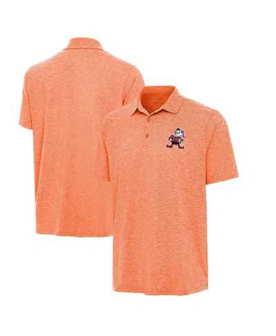 Antigua Men's Heather Orange Cleveland Browns Par 3 Polo Shirt