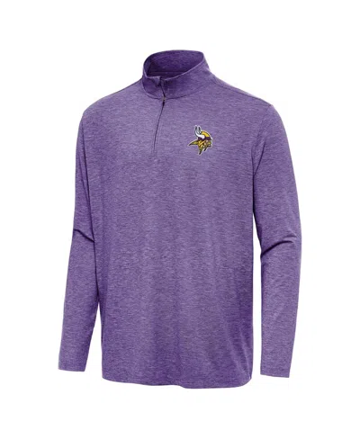 Antigua Men's Heather Purple Minnesota Vikings Hunk Quarter-zip Jacket