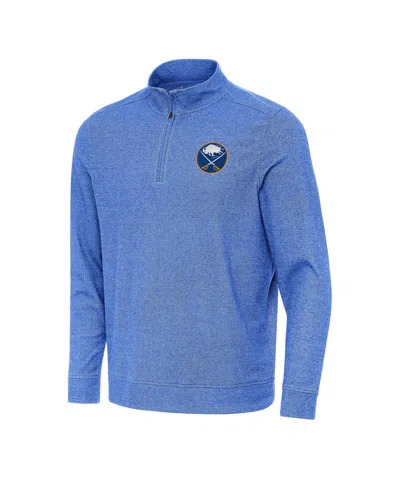 Antigua Men's Heather Royal Buffalo Sabres Subtle Quarter-zip Sweatshirt In Blue