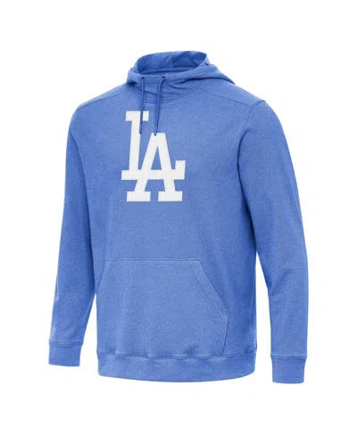 Antigua Men's Heather Royal Los Angeles Dodgers Cloud Pullover Hoodie In Multi