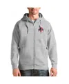 Antigua Men's Heathered Gray Ohio State Buckeyes Victory Full Zip Jacket In Multi