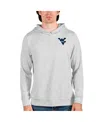 Antigua Men's Heathered Gray West Virginia Mountaineers Absolute Pullover Hoodie In Heather Gray