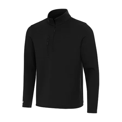 Antigua Men's Insider 1/4 Zip Pullover Mens Lightweight Track Jacket In Black