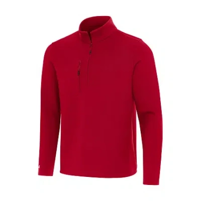 Antigua Men's Insider 1/4 Zip Pullover Mens Lightweight Track Jacket In Red