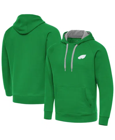 Antigua Men's Kelly Green Philadelphia Eagles St. Patrick's Day Victory Pullover Hoodie