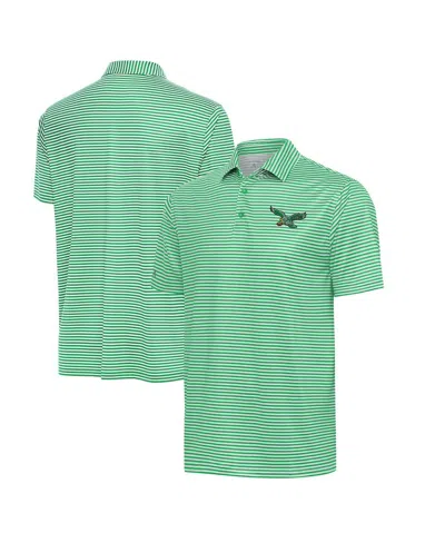 Antigua Men's Kelly Green/white Philadelphia Eagles Skills Polo Shirt