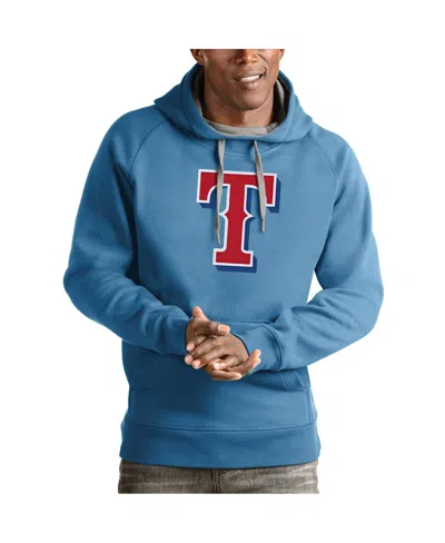 Antigua Men's Light Blue Texas Rangers Victory Pullover Team Logo Hoodie