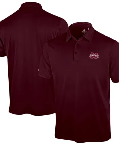 Antigua Men's Maroon Mississippi State Bulldogs Unshakeable Solid Polo Shirt In Brown