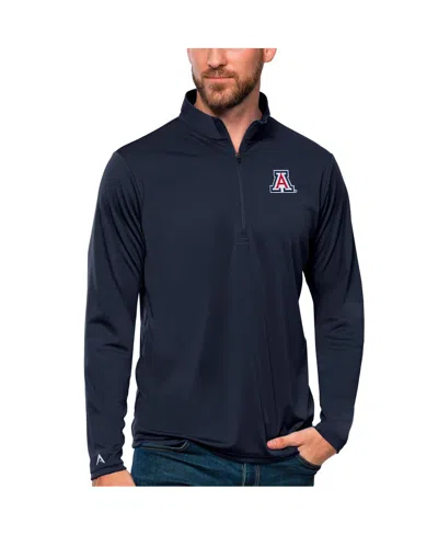 Antigua Men's Navy Arizona Wildcats Tribute Quarter-zip Top