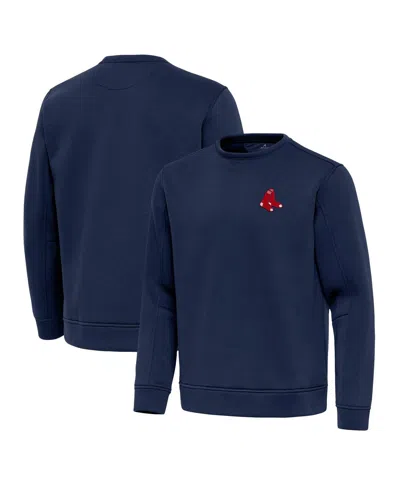 Antigua Men's Navy Boston Red Sox Relevant Lightweight Pullover Sweatshirt In Blue