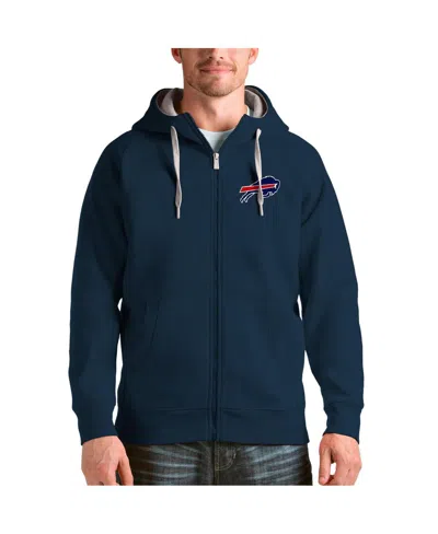 Antigua Men's Navy Buffalo Bills Victory Full-zip Hoodie