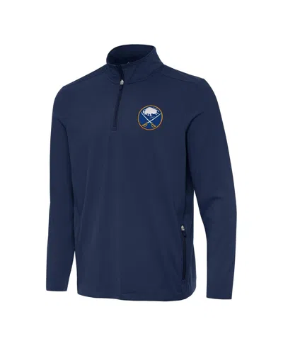 Antigua Men's Navy Buffalo Sabres Perilous Quarter-zip Sweatshirt In Blue