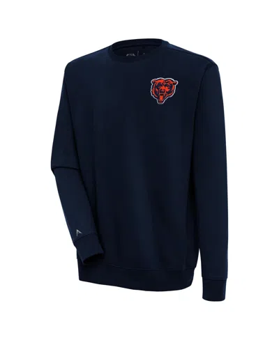 Antigua Men's Navy Chicago Bears Victory Pullover Sweatshirt