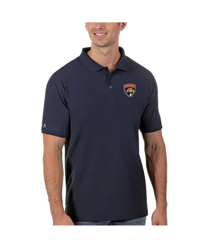 Antigua Men's Navy Florida Panthers Legacy Pique Polo Shirt In Blue