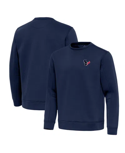 Antigua Men's Navy Houston Texans Relevant Lightweight Pullover Sweatshirt