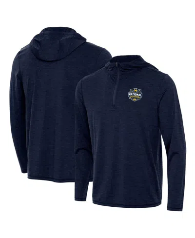 Antigua Basketball National Champions Tidy Quarter-zip Hoodie In Blue