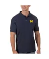 Antigua Men's Navy Michigan Wolverines Legacy Pique Polo In Navy