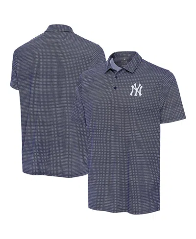 Antigua Men's Navy New York Yankees Mosaic Polo Shirt In Blue