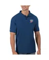 Antigua Men's Navy Oklahoma City Thunder Legacy Pique Polo Shirt In Blue